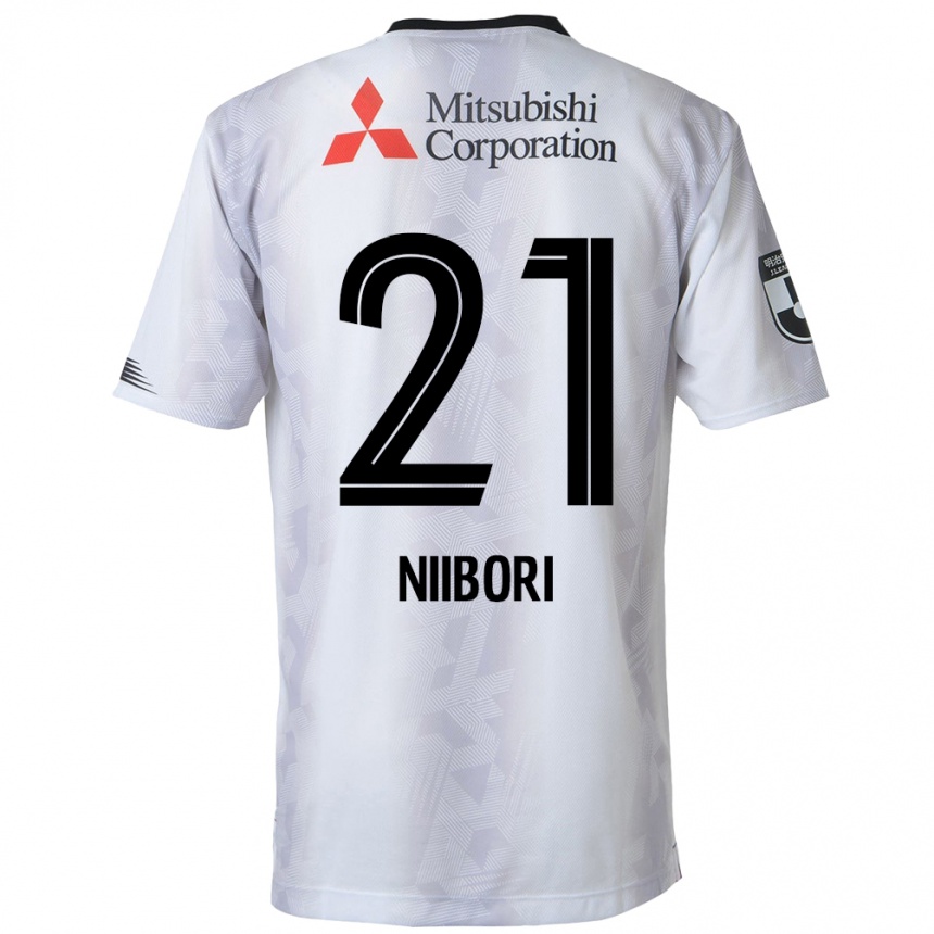 Niño Fútbol Camiseta Keita Niibori #21 Blanco Negro 2ª Equipación 2024/25 Perú