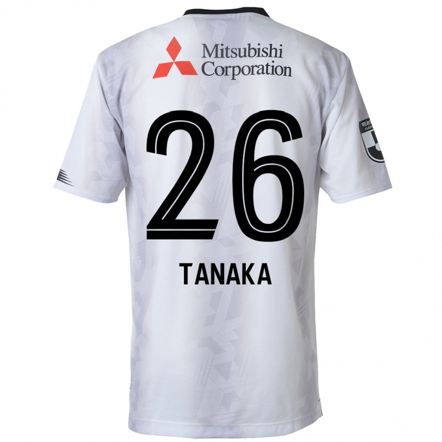 Niño Fútbol Camiseta Haruto Tanaka #26 Blanco Negro 2ª Equipación 2024/25 Perú