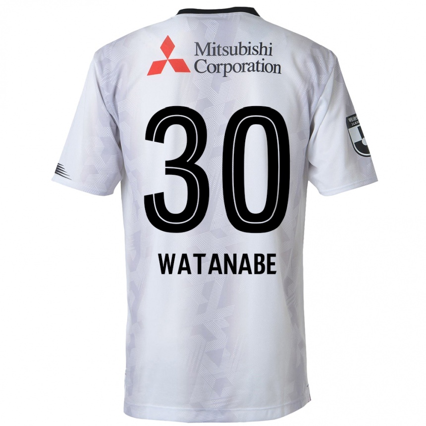 Niño Fútbol Camiseta Matthew Watanabe #30 Blanco Negro 2ª Equipación 2024/25 Perú