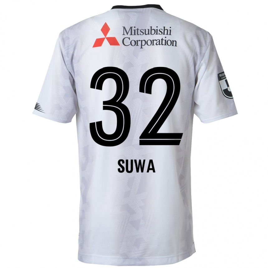 Niño Fútbol Camiseta Keita Suwa #32 Blanco Negro 2ª Equipación 2024/25 Perú