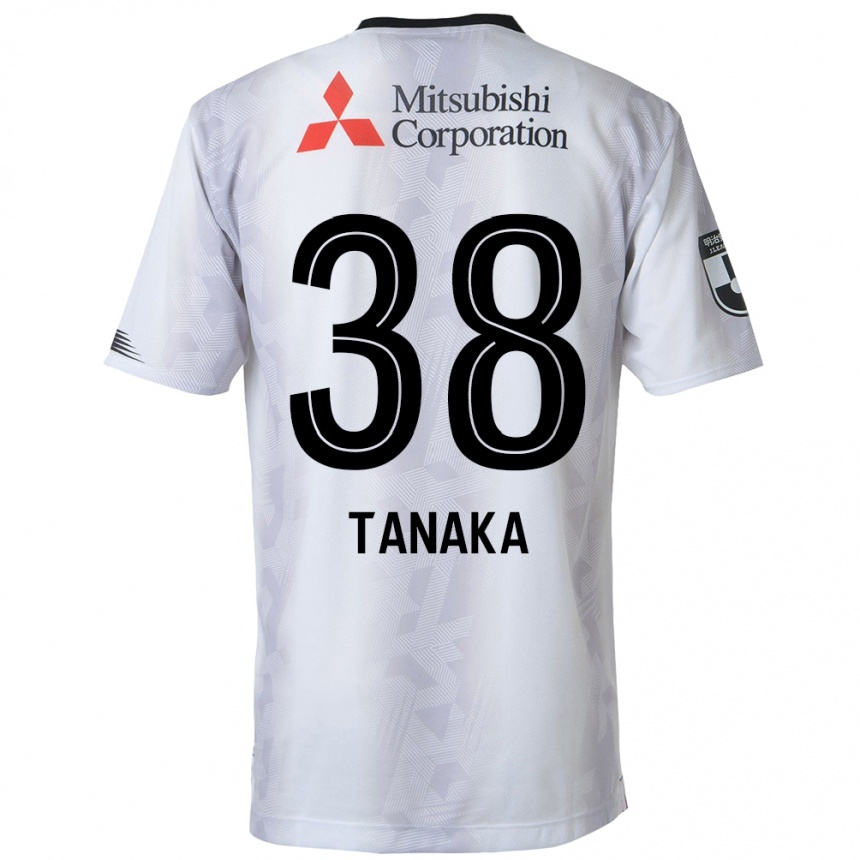 Niño Fútbol Camiseta Kio Tanaka #38 Blanco Negro 2ª Equipación 2024/25 Perú