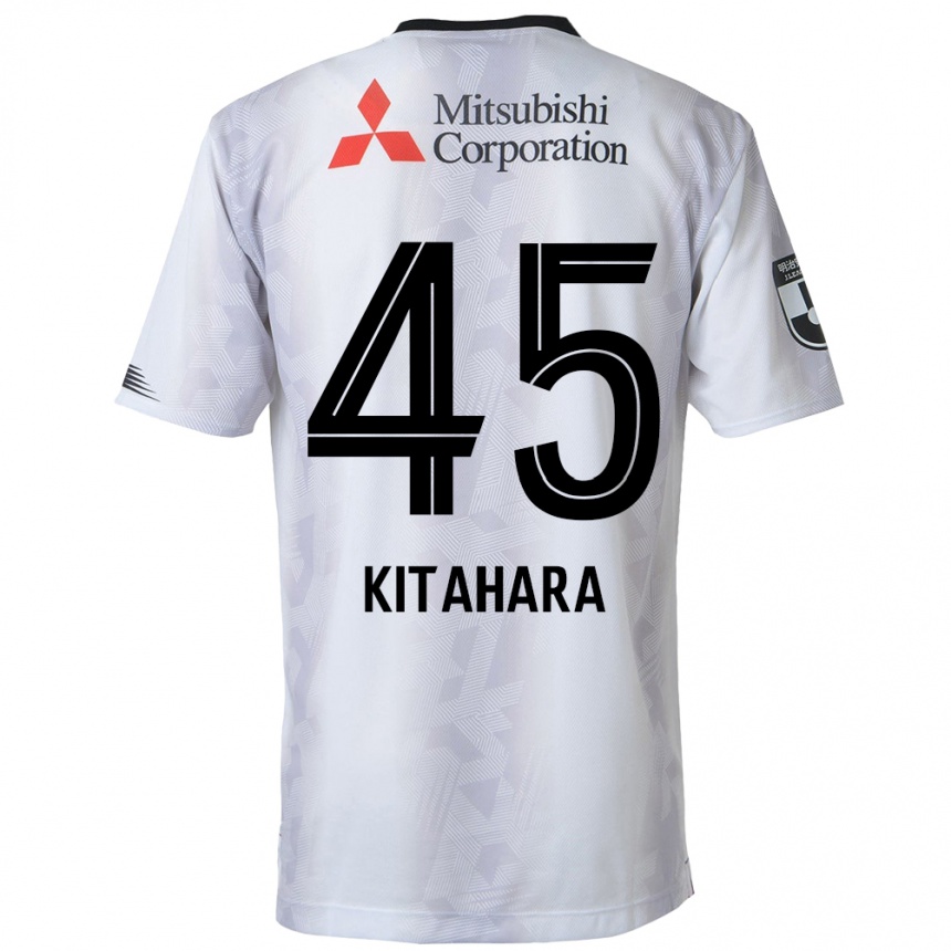 Niño Fútbol Camiseta Maki Kitahara #45 Blanco Negro 2ª Equipación 2024/25 Perú