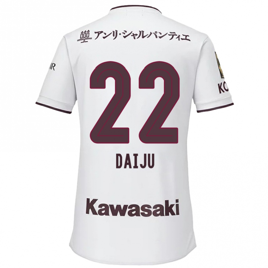 Niño Fútbol Camiseta Daiju Sasaki #22 Blanco Rojo 2ª Equipación 2024/25 Perú