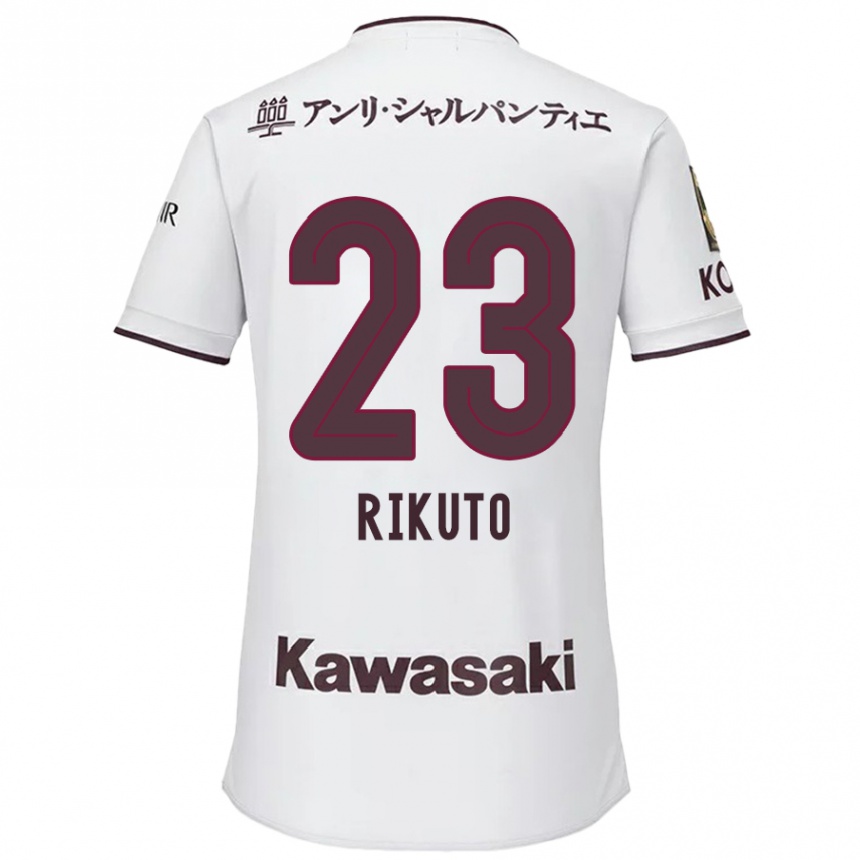 Niño Fútbol Camiseta Rikuto Hirose #23 Blanco Rojo 2ª Equipación 2024/25 Perú