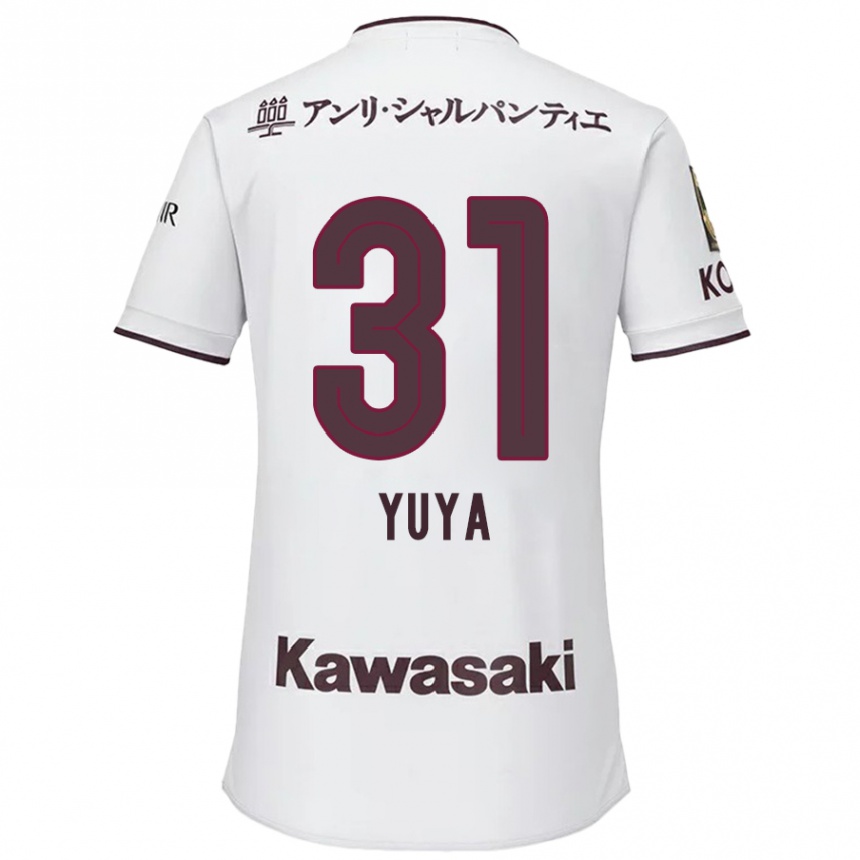 Niño Fútbol Camiseta Yuya Nakasaka #31 Blanco Rojo 2ª Equipación 2024/25 Perú