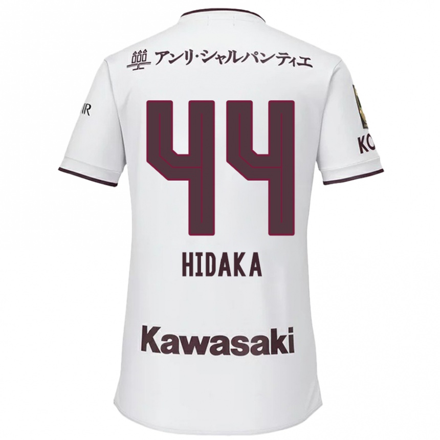 Niño Fútbol Camiseta Mitsuki Hidaka #44 Blanco Rojo 2ª Equipación 2024/25 Perú