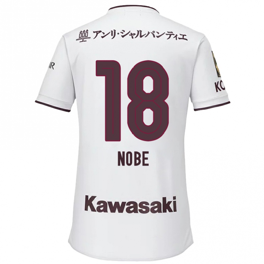 Niño Fútbol Camiseta Tomohiro Nobe #18 Blanco Rojo 2ª Equipación 2024/25 Perú