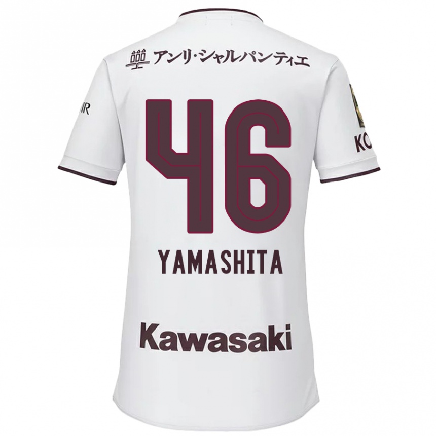 Niño Fútbol Camiseta Hiroto Yamashita #46 Blanco Rojo 2ª Equipación 2024/25 Perú