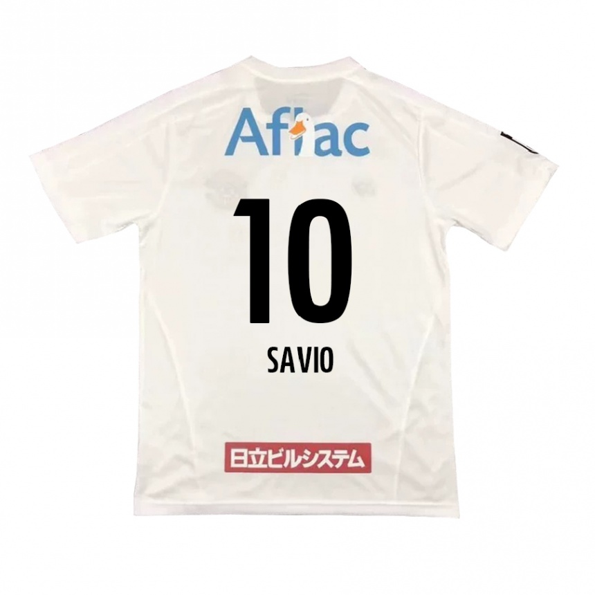 Niño Fútbol Camiseta Matheus Savio #10 Blanco Negro 2ª Equipación 2024/25 Perú