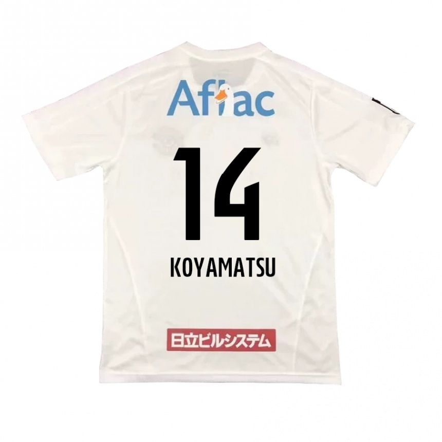 Niño Fútbol Camiseta Tomoya Koyamatsu #14 Blanco Negro 2ª Equipación 2024/25 Perú