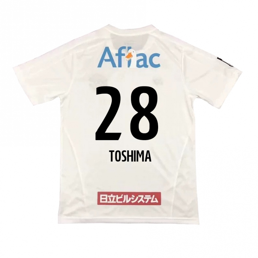 Niño Fútbol Camiseta Sachiro Toshima #28 Blanco Negro 2ª Equipación 2024/25 Perú