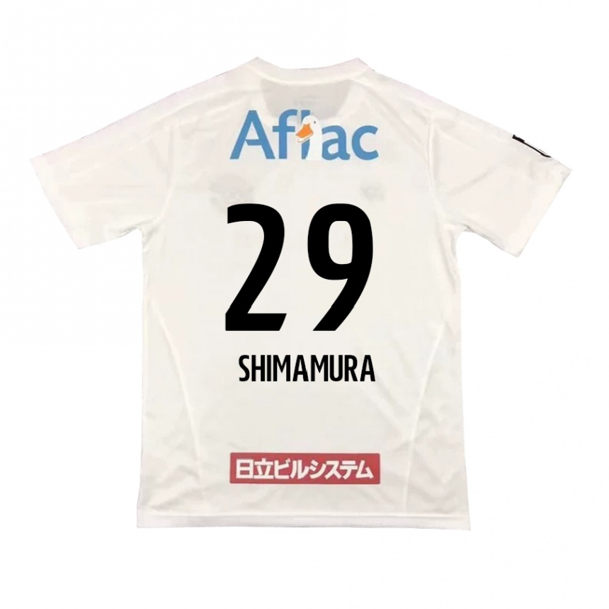 Niño Fútbol Camiseta Takuya Shimamura #29 Blanco Negro 2ª Equipación 2024/25 Perú