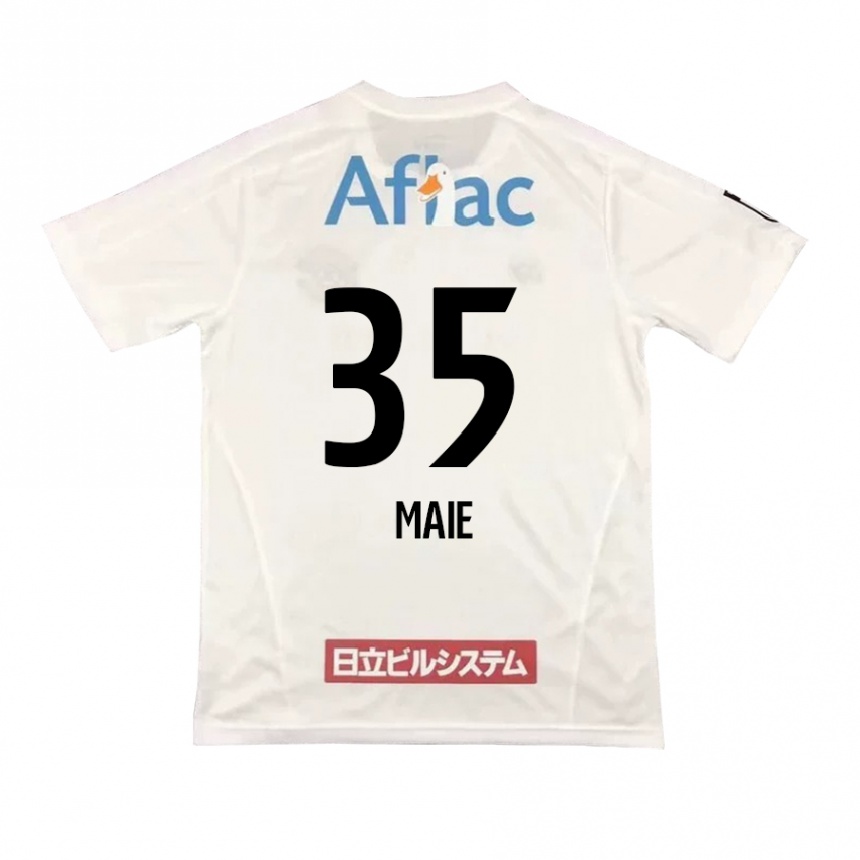 Niño Fútbol Camiseta Hidetaka Maie #35 Blanco Negro 2ª Equipación 2024/25 Perú