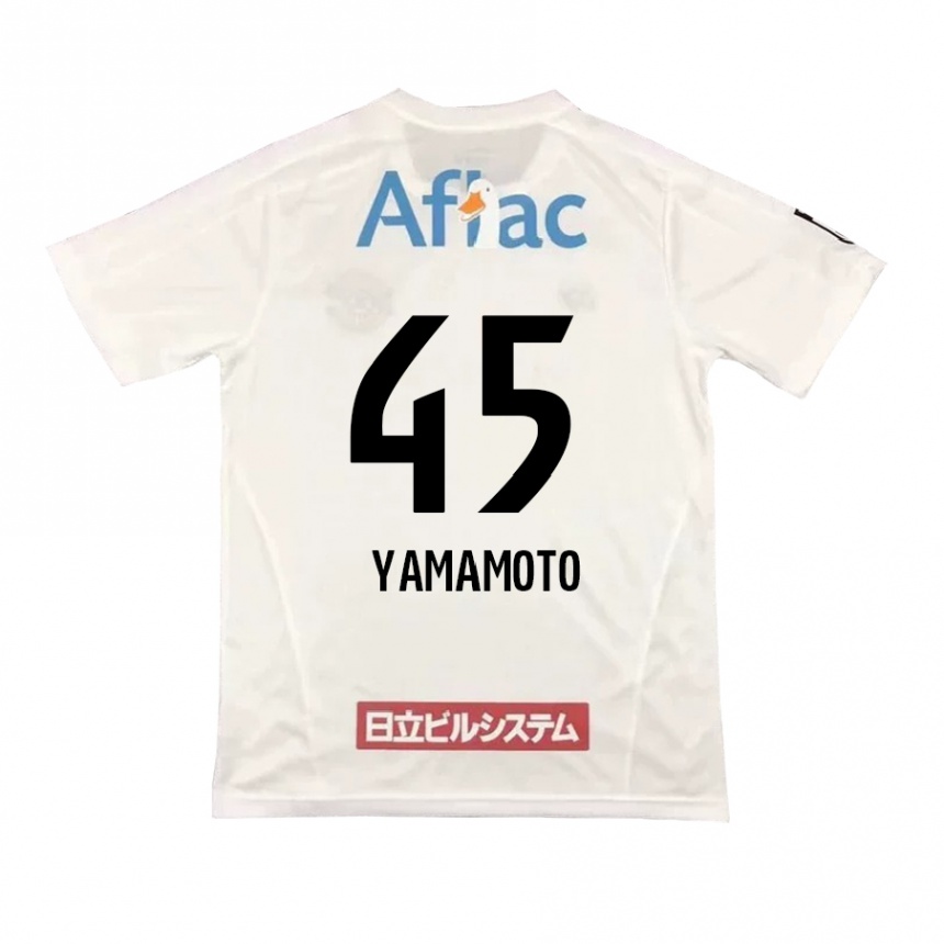 Niño Fútbol Camiseta Ota Yamamoto #45 Blanco Negro 2ª Equipación 2024/25 Perú