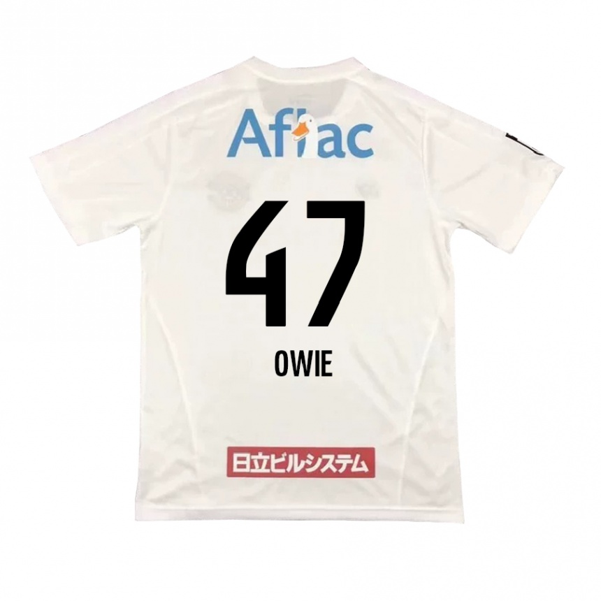 Niño Fútbol Camiseta William Owie #47 Blanco Negro 2ª Equipación 2024/25 Perú