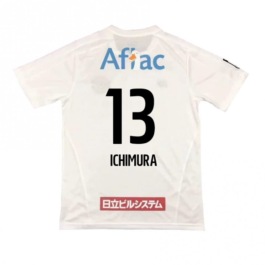 Niño Fútbol Camiseta Ken Ichimura #13 Blanco Negro 2ª Equipación 2024/25 Perú