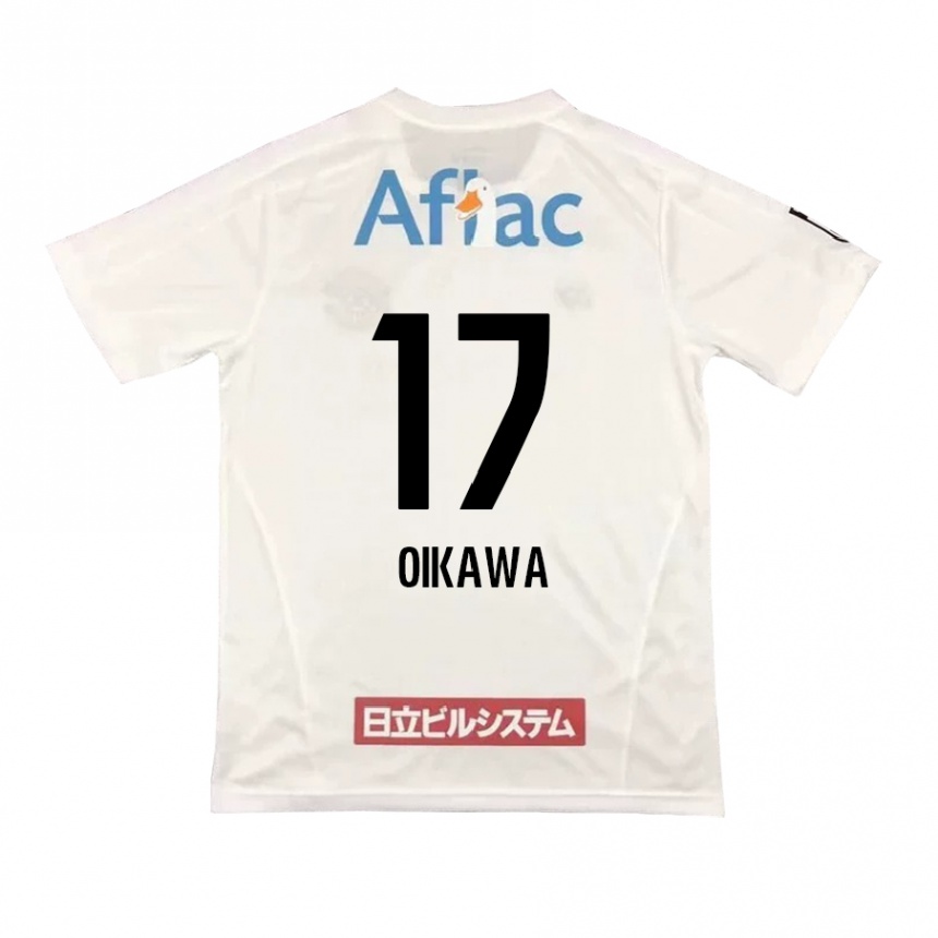 Niño Fútbol Camiseta Koki Oikawa #17 Blanco Negro 2ª Equipación 2024/25 Perú