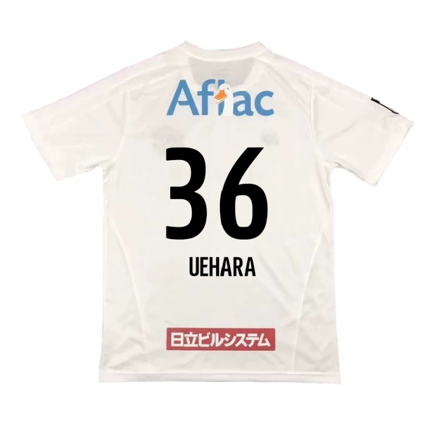 Niño Fútbol Camiseta Reo Uehara #36 Blanco Negro 2ª Equipación 2024/25 Perú