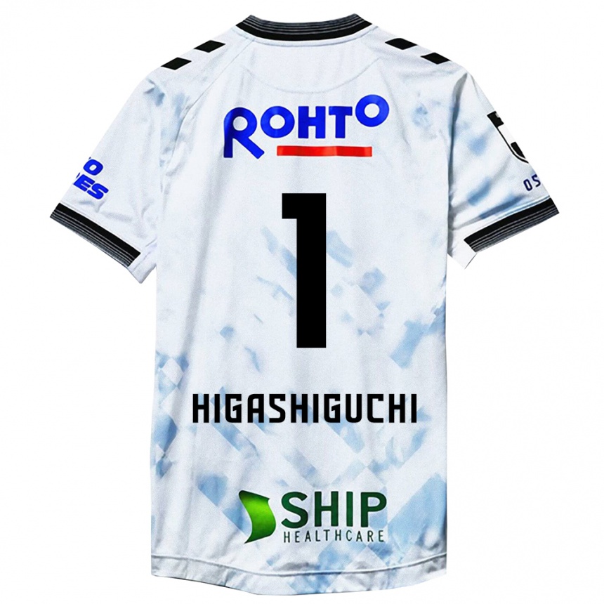 Niño Fútbol Camiseta Masaaki Higashiguchi #1 Blanco Negro 2ª Equipación 2024/25 Perú