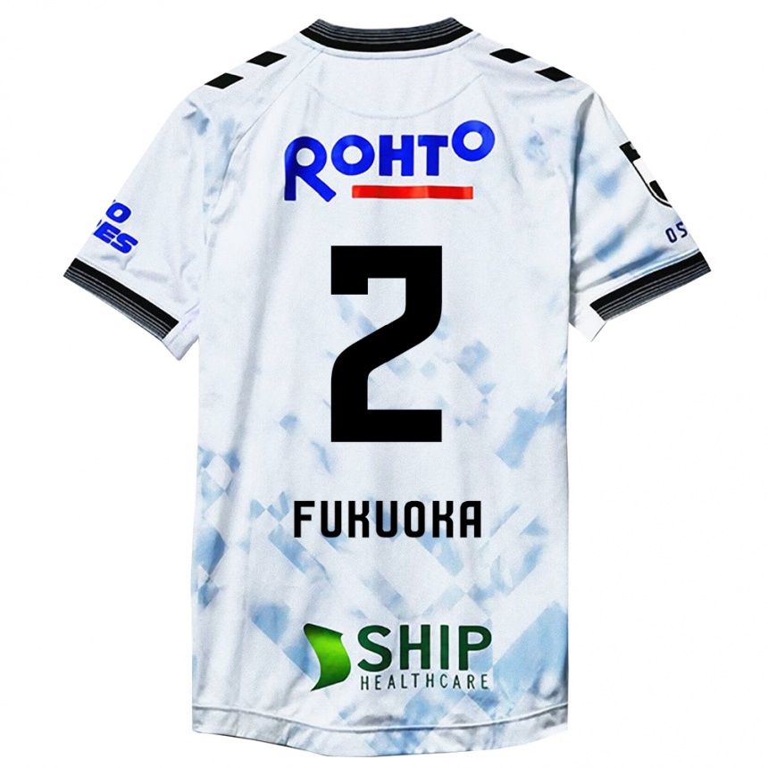 Niño Fútbol Camiseta Shota Fukuoka #2 Blanco Negro 2ª Equipación 2024/25 Perú