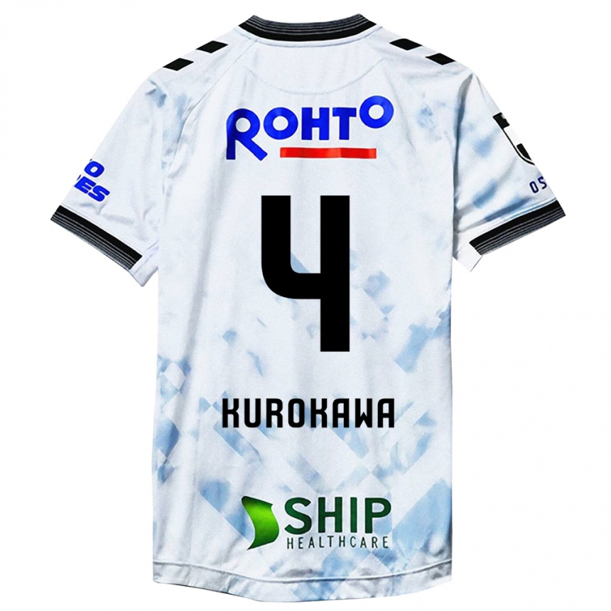 Niño Fútbol Camiseta Keisuke Kurokawa #4 Blanco Negro 2ª Equipación 2024/25 Perú