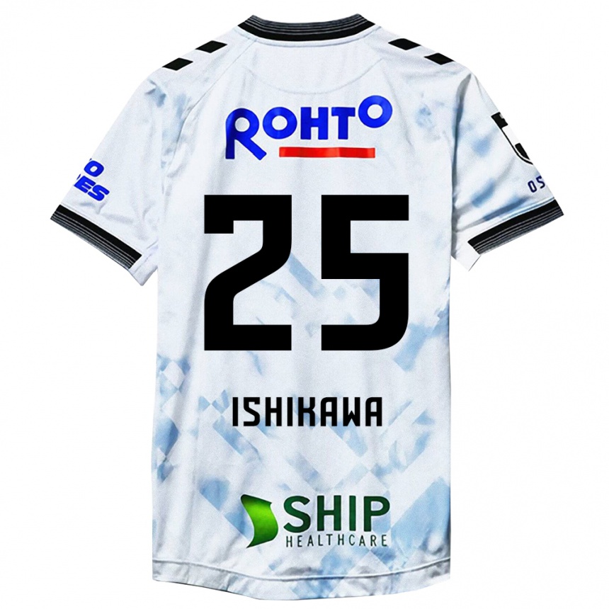 Niño Fútbol Camiseta Kei Ishikawa #25 Blanco Negro 2ª Equipación 2024/25 Perú