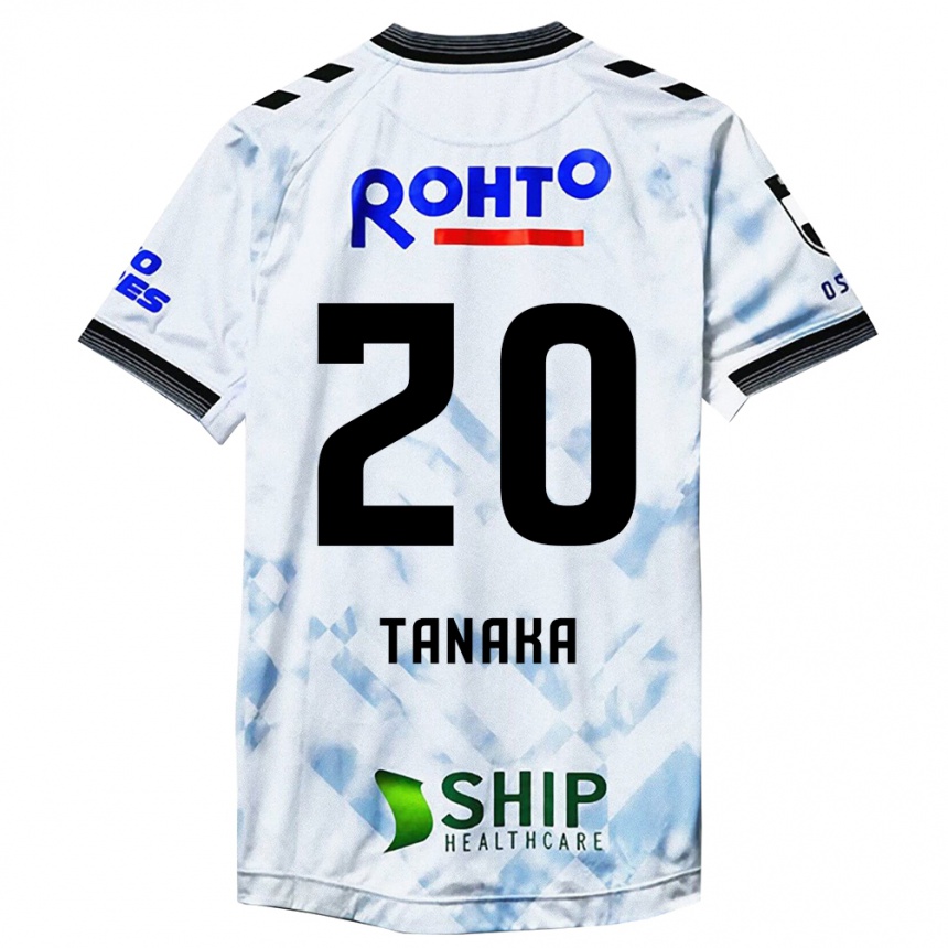 Niño Fútbol Camiseta Hyoga Tanaka #20 Blanco Negro 2ª Equipación 2024/25 Perú