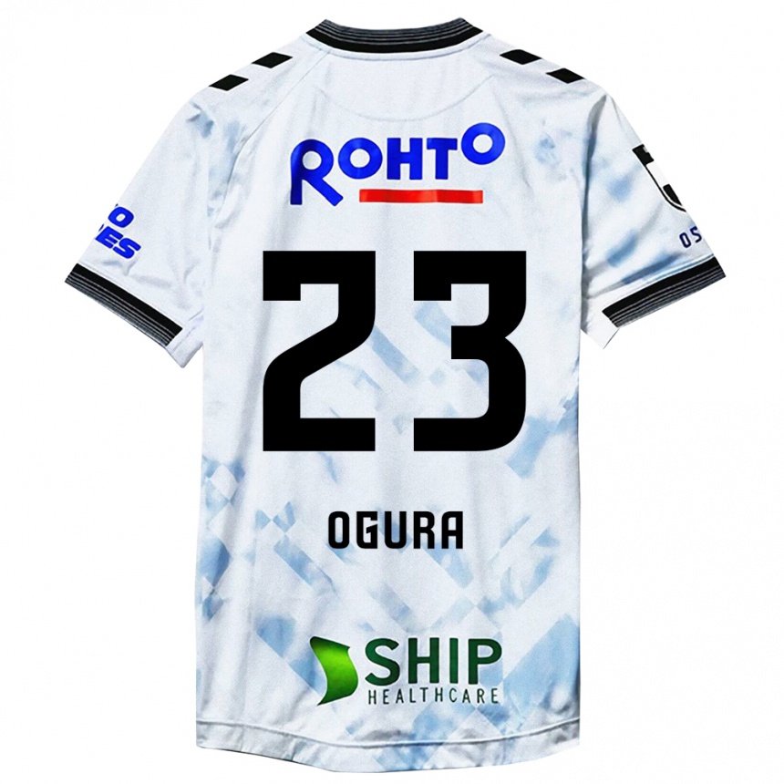 Niño Fútbol Camiseta Shimpei Ogura #23 Blanco Negro 2ª Equipación 2024/25 Perú