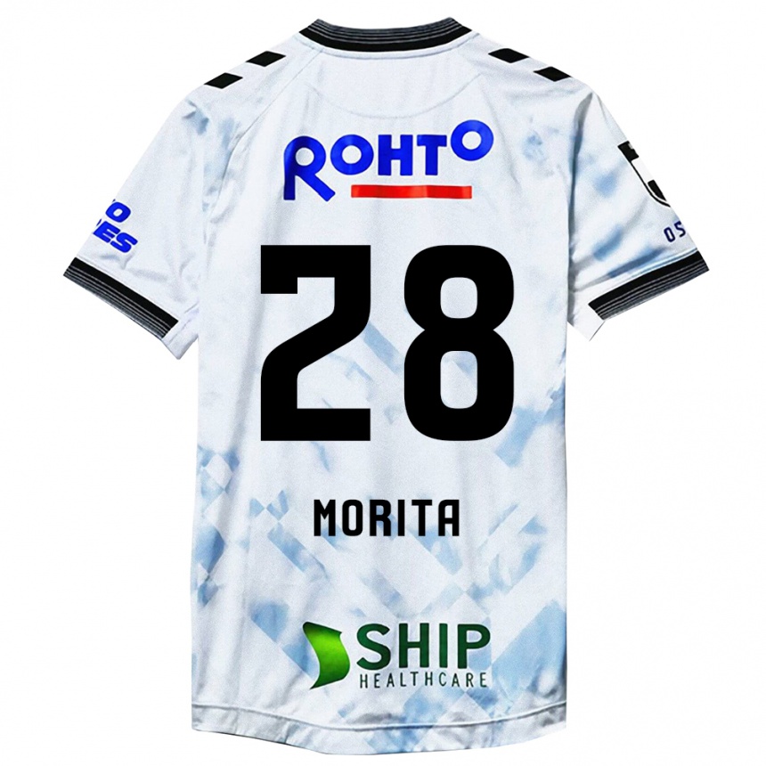 Niño Fútbol Camiseta Masahiro Morita #28 Blanco Negro 2ª Equipación 2024/25 Perú