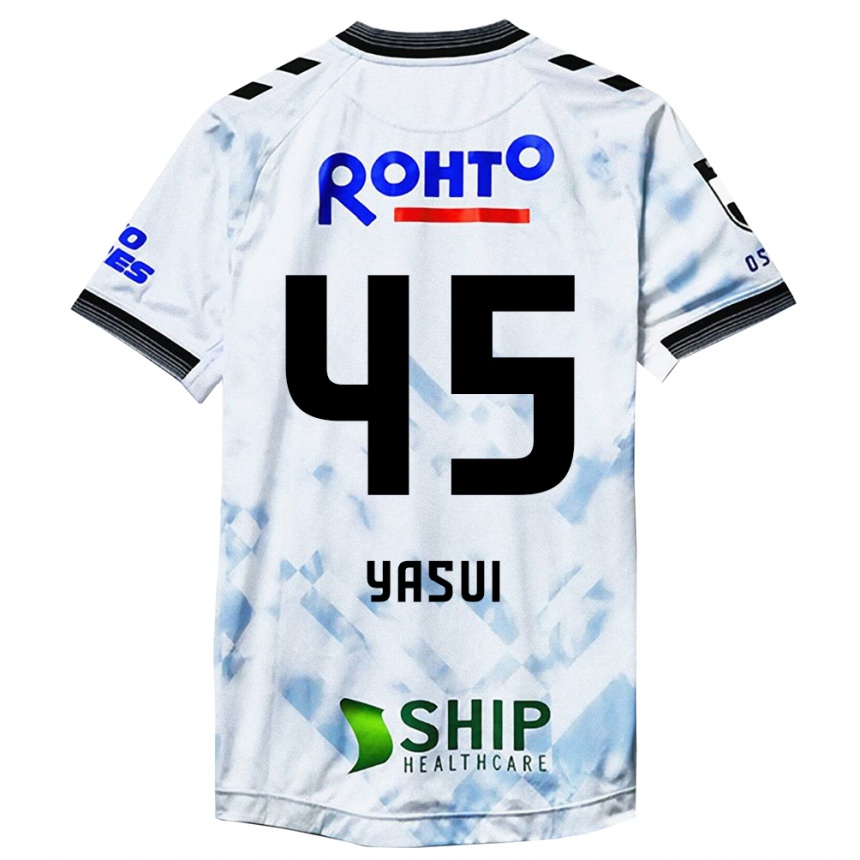 Niño Fútbol Camiseta Tsukasa Yasui #45 Blanco Negro 2ª Equipación 2024/25 Perú