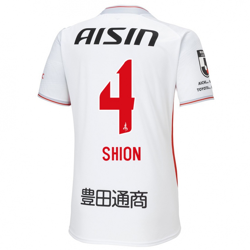 Niño Fútbol Camiseta Shion Inoue #4 Blanco Amarillo Rojo 2ª Equipación 2024/25 Perú