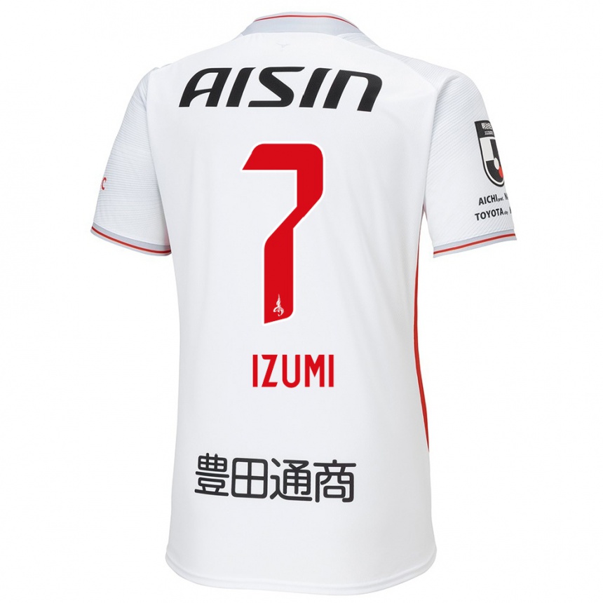 Niño Fútbol Camiseta Ryuji Izumi #7 Blanco Amarillo Rojo 2ª Equipación 2024/25 Perú