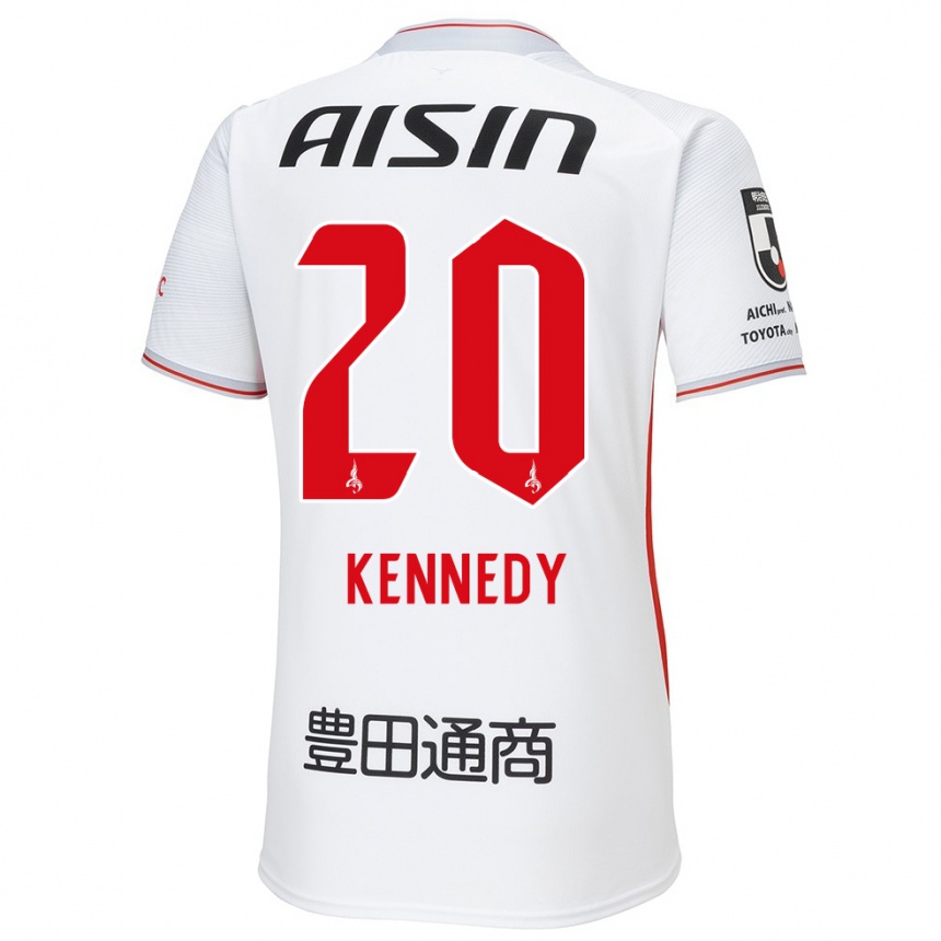 Niño Fútbol Camiseta Kennedy Egbus Mikuni #20 Blanco Amarillo Rojo 2ª Equipación 2024/25 Perú