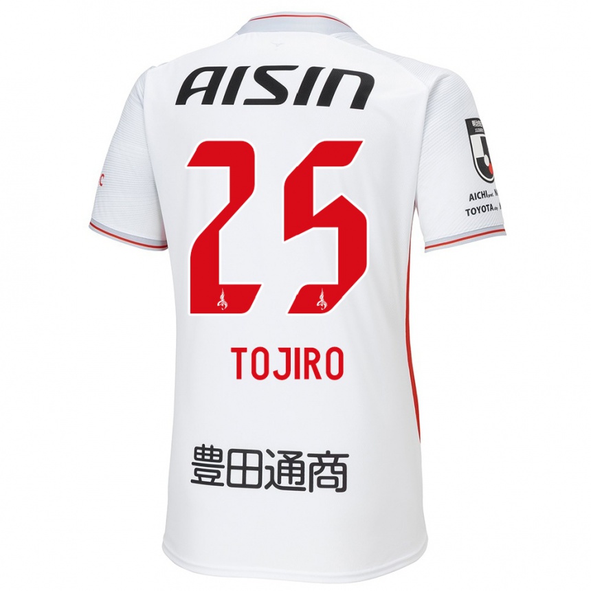 Niño Fútbol Camiseta Tojiro Kubo #25 Blanco Amarillo Rojo 2ª Equipación 2024/25 Perú