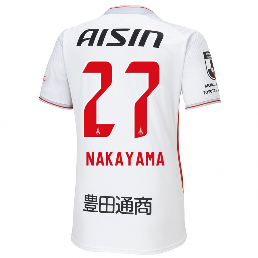 Niño Fútbol Camiseta Katsuhiro Nakayama #27 Blanco Amarillo Rojo 2ª Equipación 2024/25 Perú