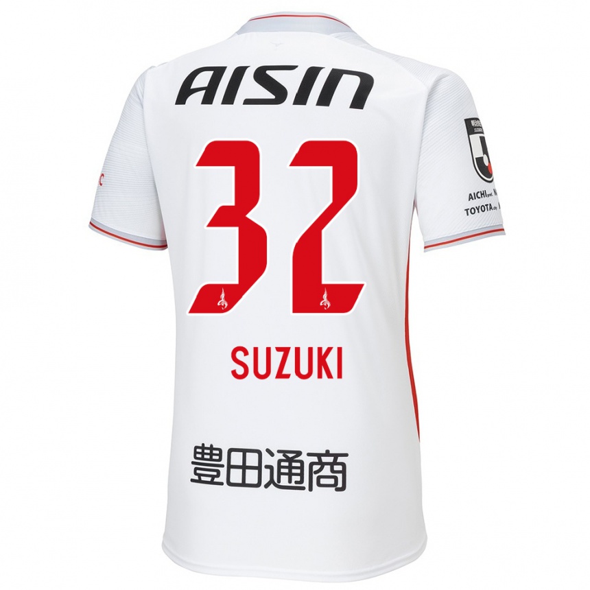 Niño Fútbol Camiseta Haruto Suzuki #32 Blanco Amarillo Rojo 2ª Equipación 2024/25 Perú