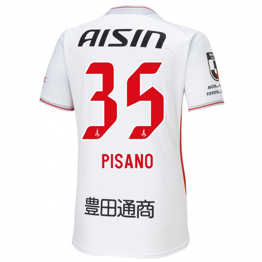 Niño Fútbol Camiseta Alexandre Pisano #35 Blanco Amarillo Rojo 2ª Equipación 2024/25 Perú