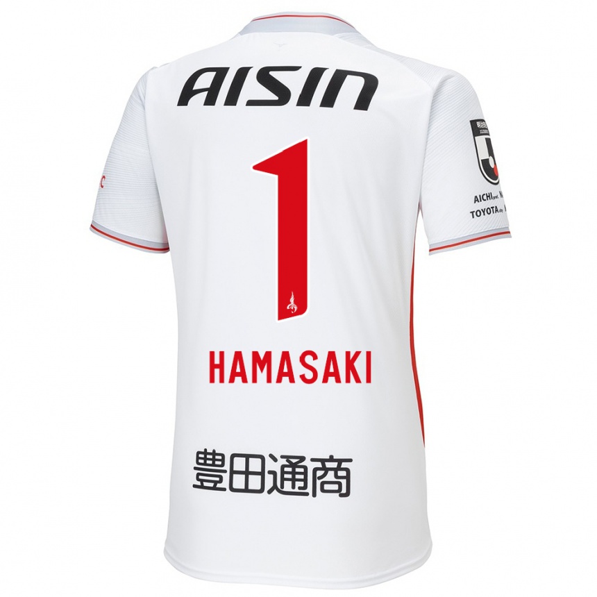 Niño Fútbol Camiseta Shiki Hamasaki #1 Blanco Amarillo Rojo 2ª Equipación 2024/25 Perú