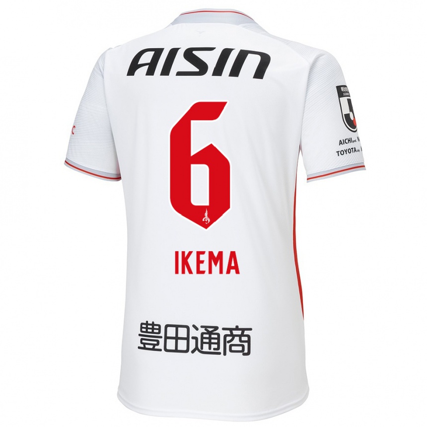 Niño Fútbol Camiseta Kano Ikema #6 Blanco Amarillo Rojo 2ª Equipación 2024/25 Perú