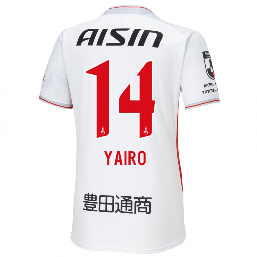 Niño Fútbol Camiseta Mahito Yairo #14 Blanco Amarillo Rojo 2ª Equipación 2024/25 Perú