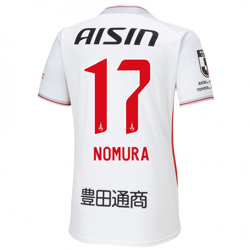 Niño Fútbol Camiseta Yuto Nomura #17 Blanco Amarillo Rojo 2ª Equipación 2024/25 Perú