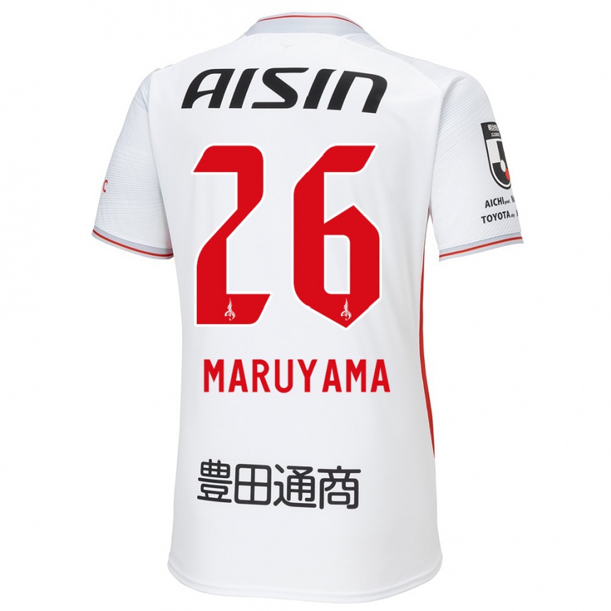 Niño Fútbol Camiseta Serato Maruyama #26 Blanco Amarillo Rojo 2ª Equipación 2024/25 Perú