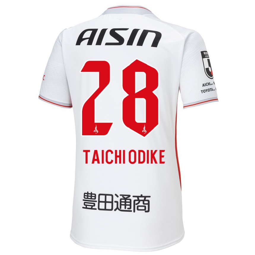 Niño Fútbol Camiseta Chisom Taichi Odike #28 Blanco Amarillo Rojo 2ª Equipación 2024/25 Perú