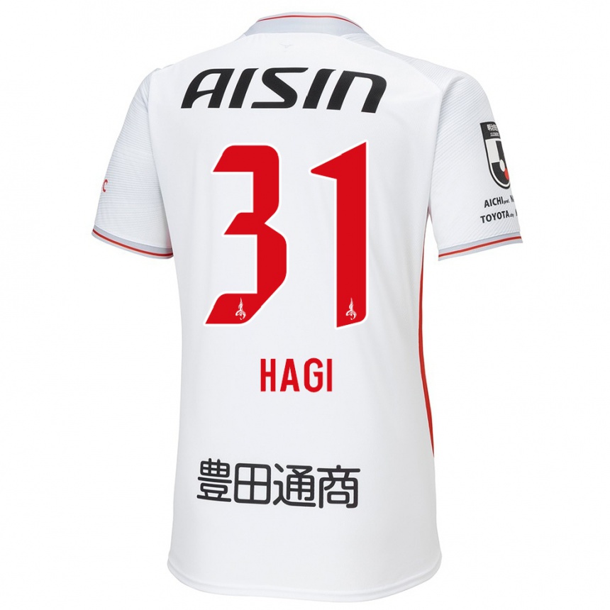 Niño Fútbol Camiseta Hiroaki Hagi #31 Blanco Amarillo Rojo 2ª Equipación 2024/25 Perú