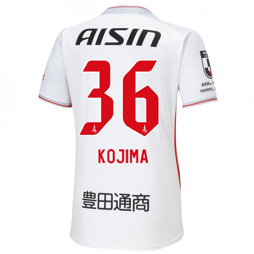 Niño Fútbol Camiseta Aoto Kojima #36 Blanco Amarillo Rojo 2ª Equipación 2024/25 Perú