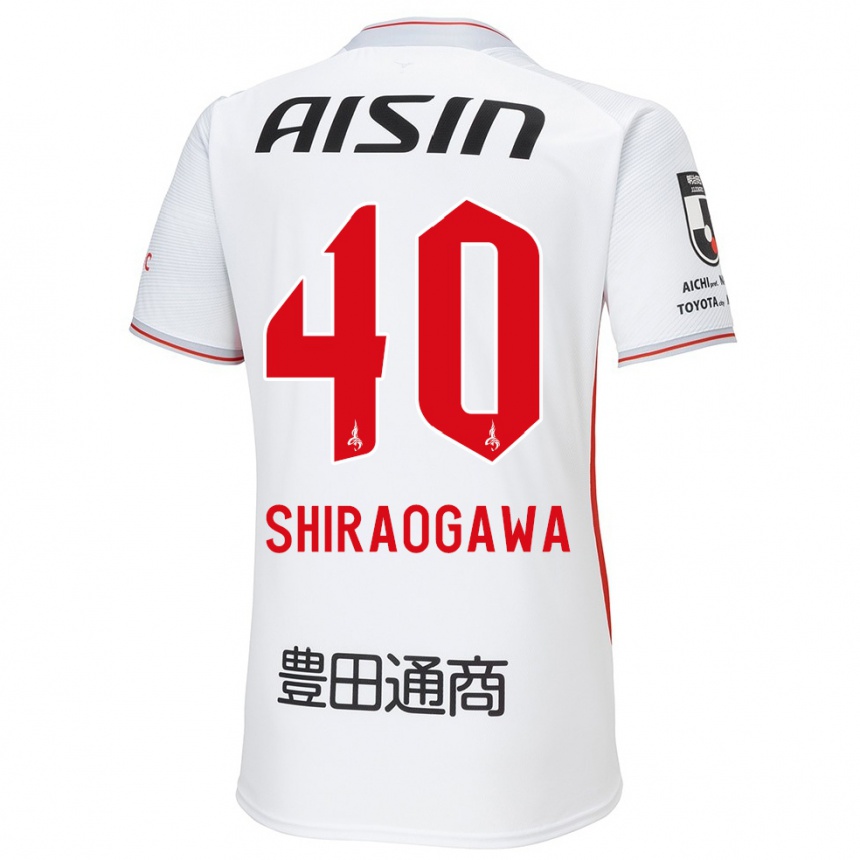 Niño Fútbol Camiseta Rekuto Shiraogawa #40 Blanco Amarillo Rojo 2ª Equipación 2024/25 Perú