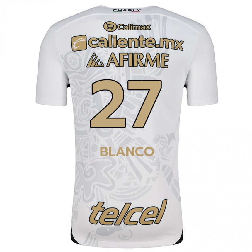 Niño Fútbol Camiseta Domingo Blanco #27 Blanco Negro 2ª Equipación 2024/25 Perú