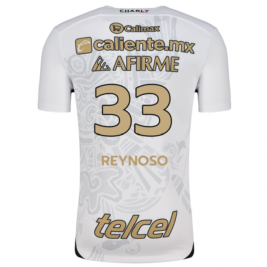 Niño Fútbol Camiseta Emanuel Reynoso #33 Blanco Negro 2ª Equipación 2024/25 Perú