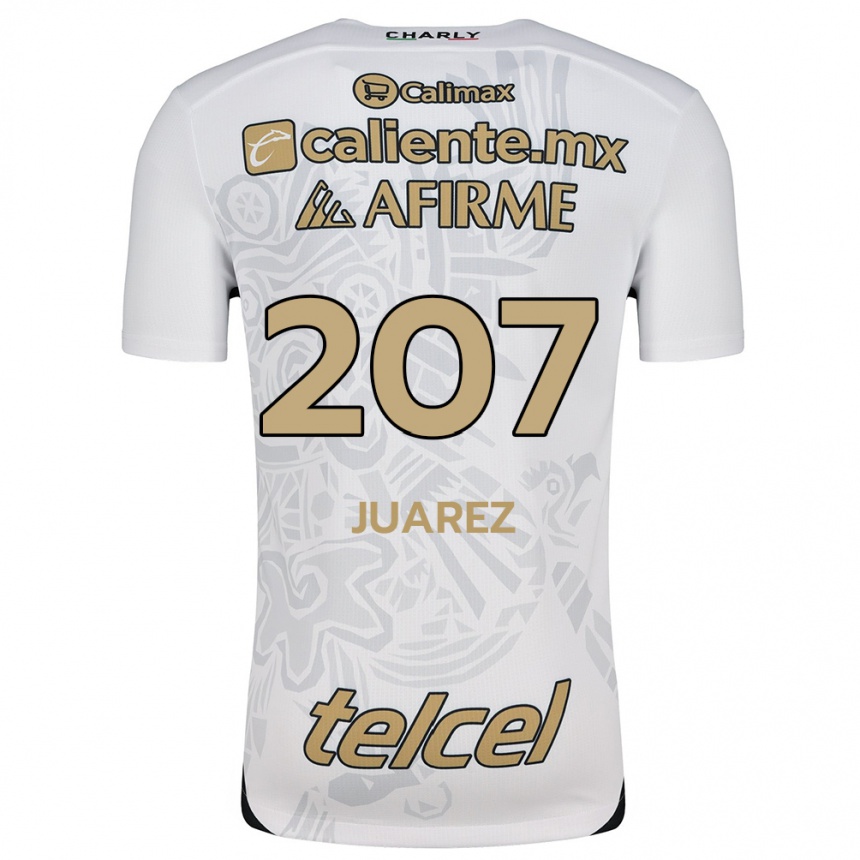 Niño Fútbol Camiseta José Juárez #207 Blanco Negro 2ª Equipación 2024/25 Perú