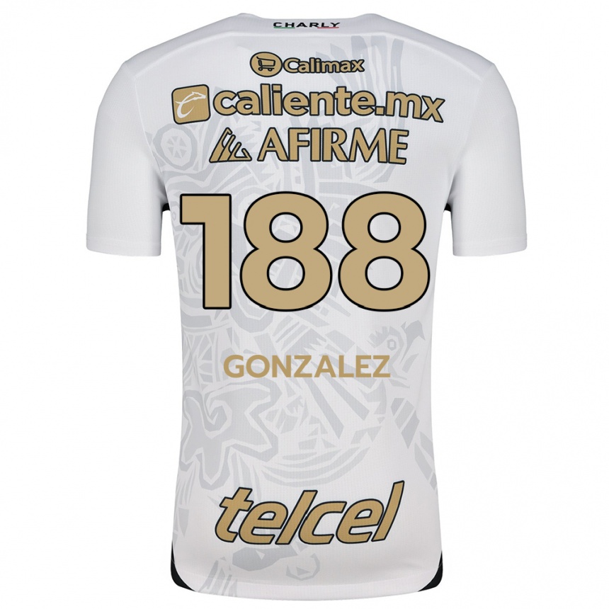 Niño Fútbol Camiseta Jorge González #188 Blanco Negro 2ª Equipación 2024/25 Perú